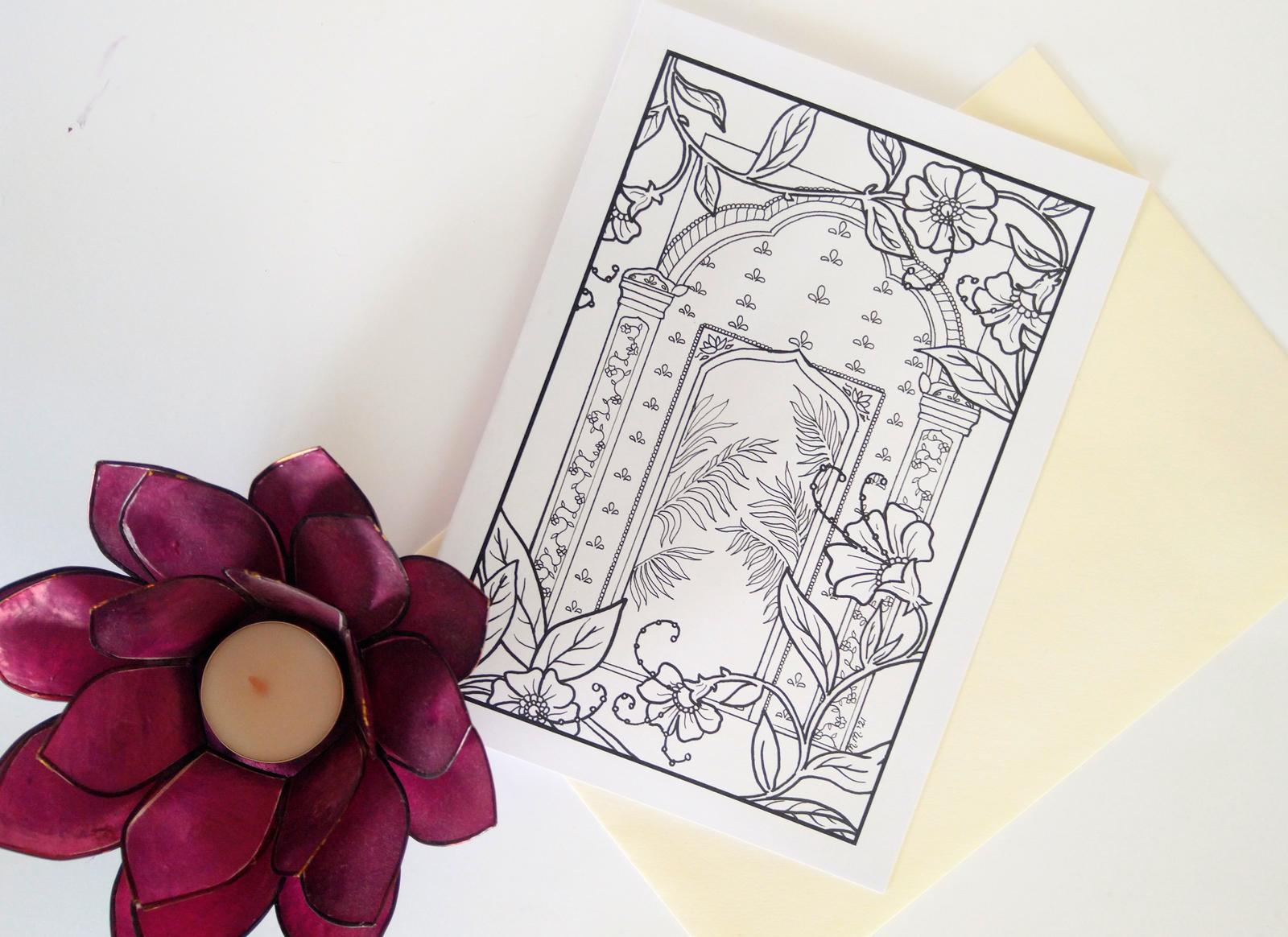 Flower Garden Arch greeting card