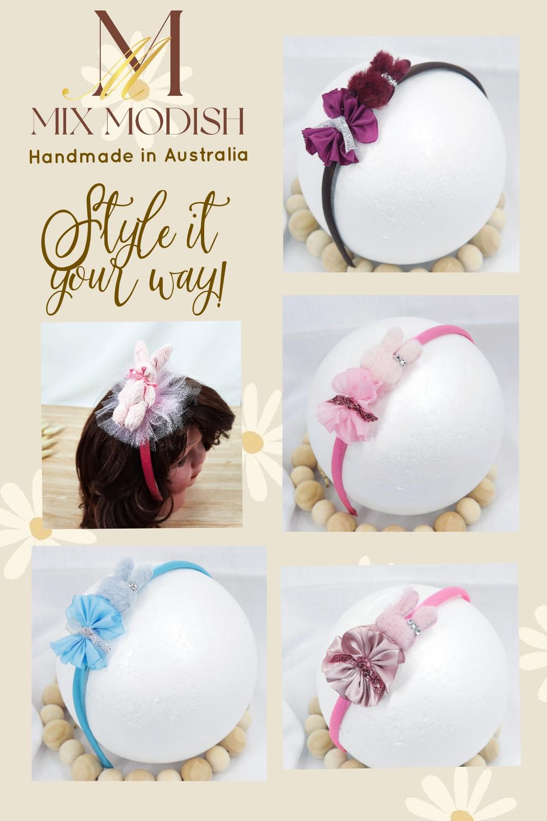 Handcrafted headbands available in wide variety of colours and sizes.