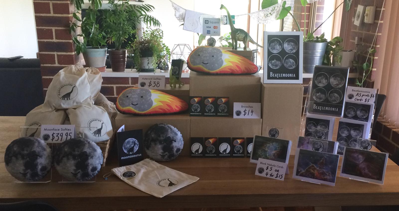 Moonasaurus Stall Set up