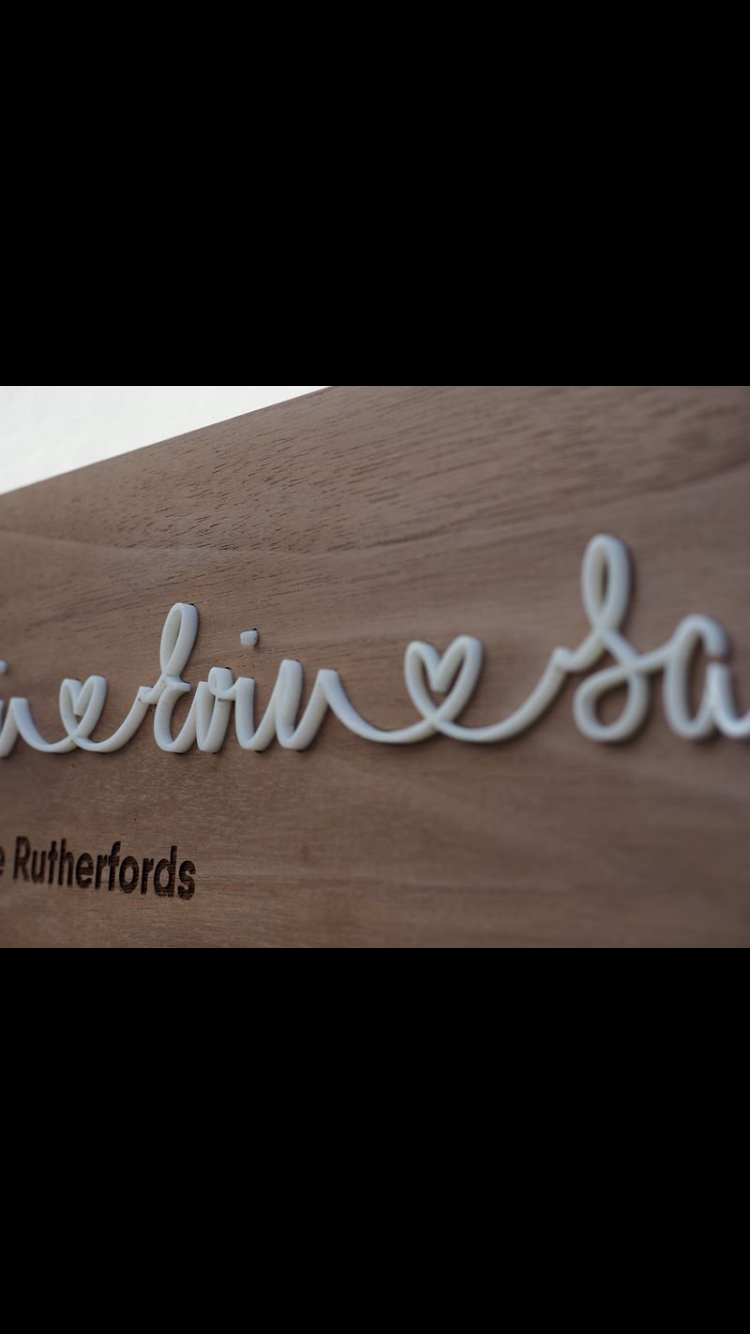 Wooden acrylic set plaque