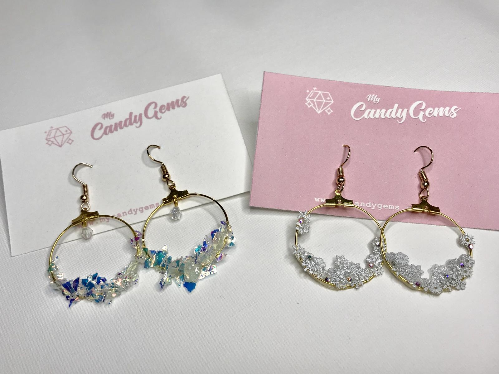 Winter hoop earrings