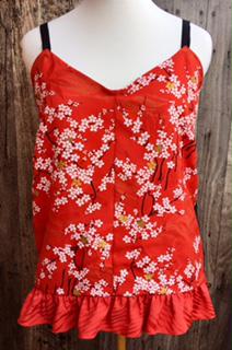 Silk Camisole with frill & adjustable straps