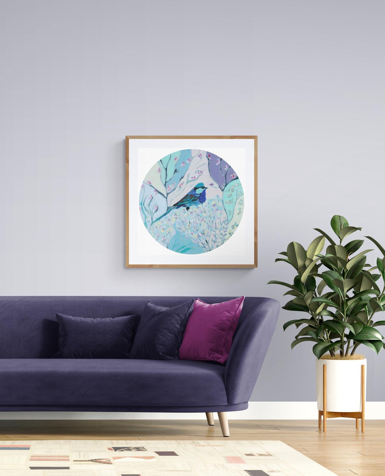 'Blue Wren Kinda Day' Print