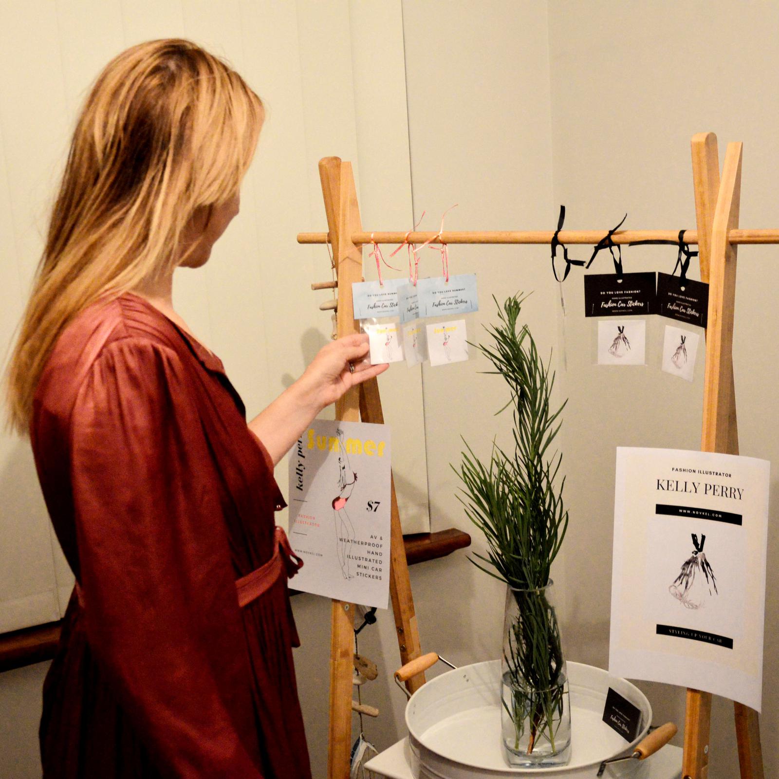Setting up stall for Perth Makers Market