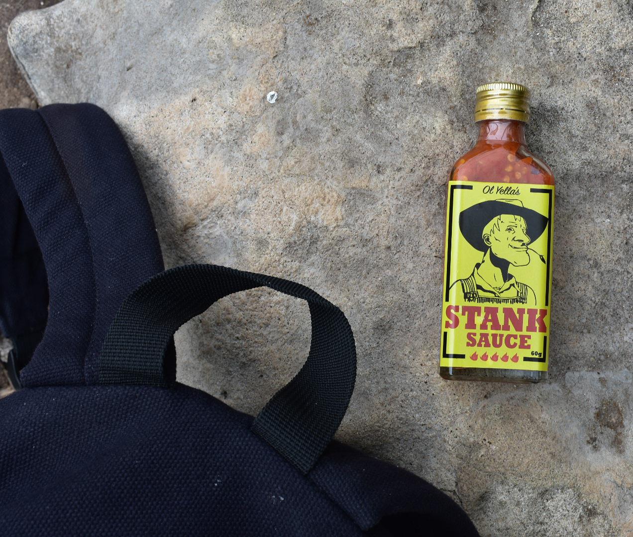 When you can fit your hot sauce in your bag... winning!