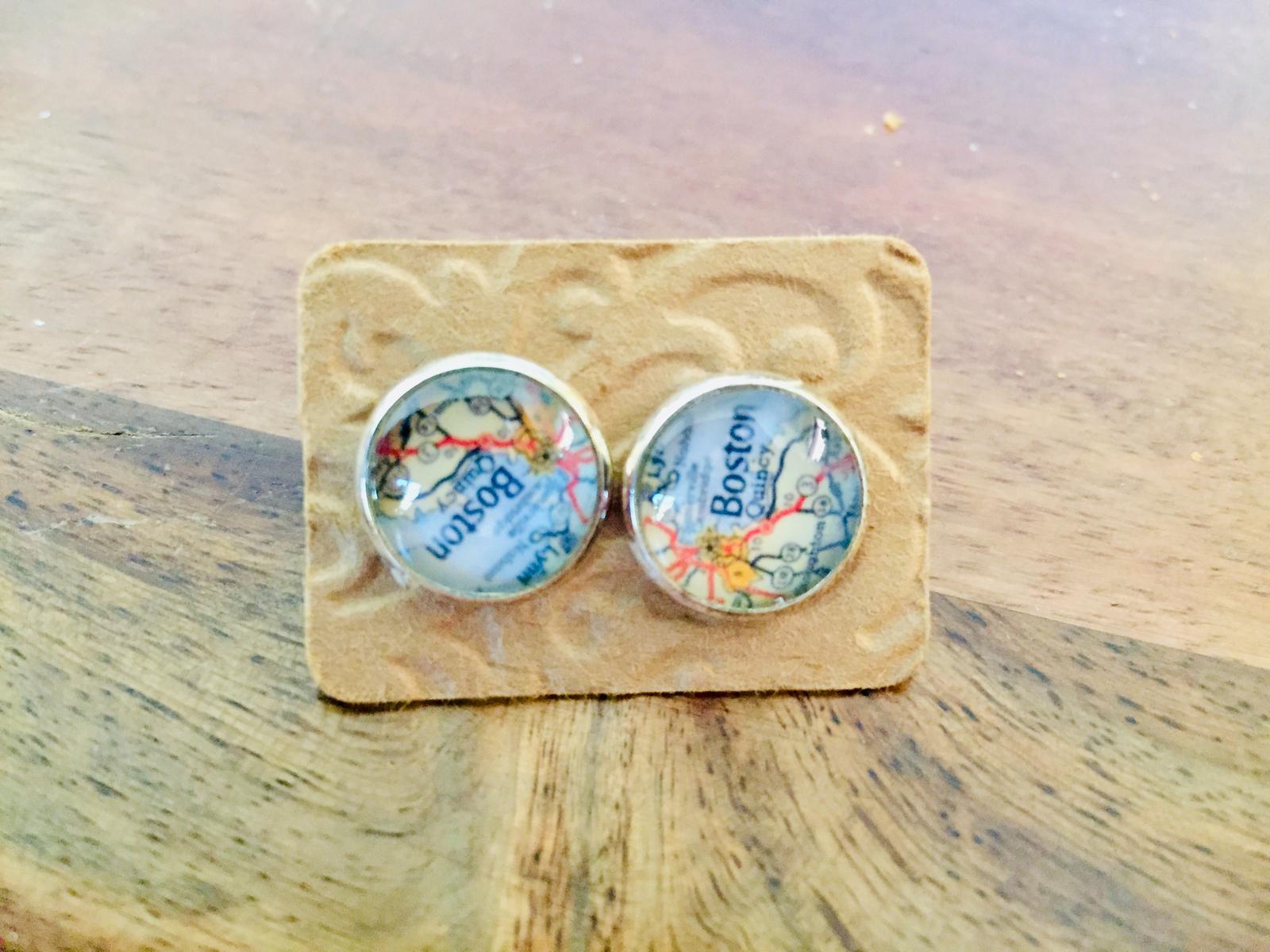 Cabouchon Glass Earrings