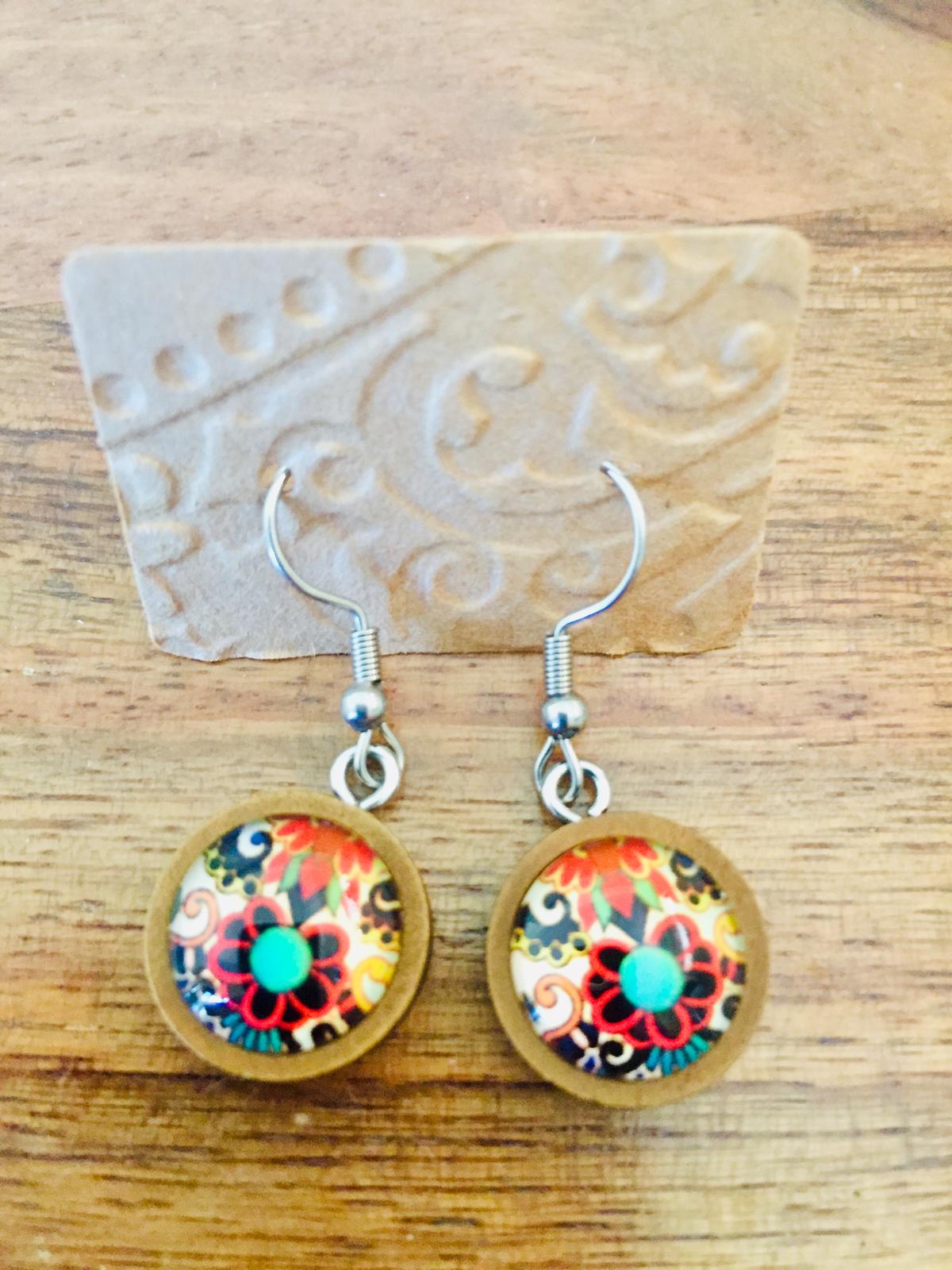 Cabouchon earrings dangly
