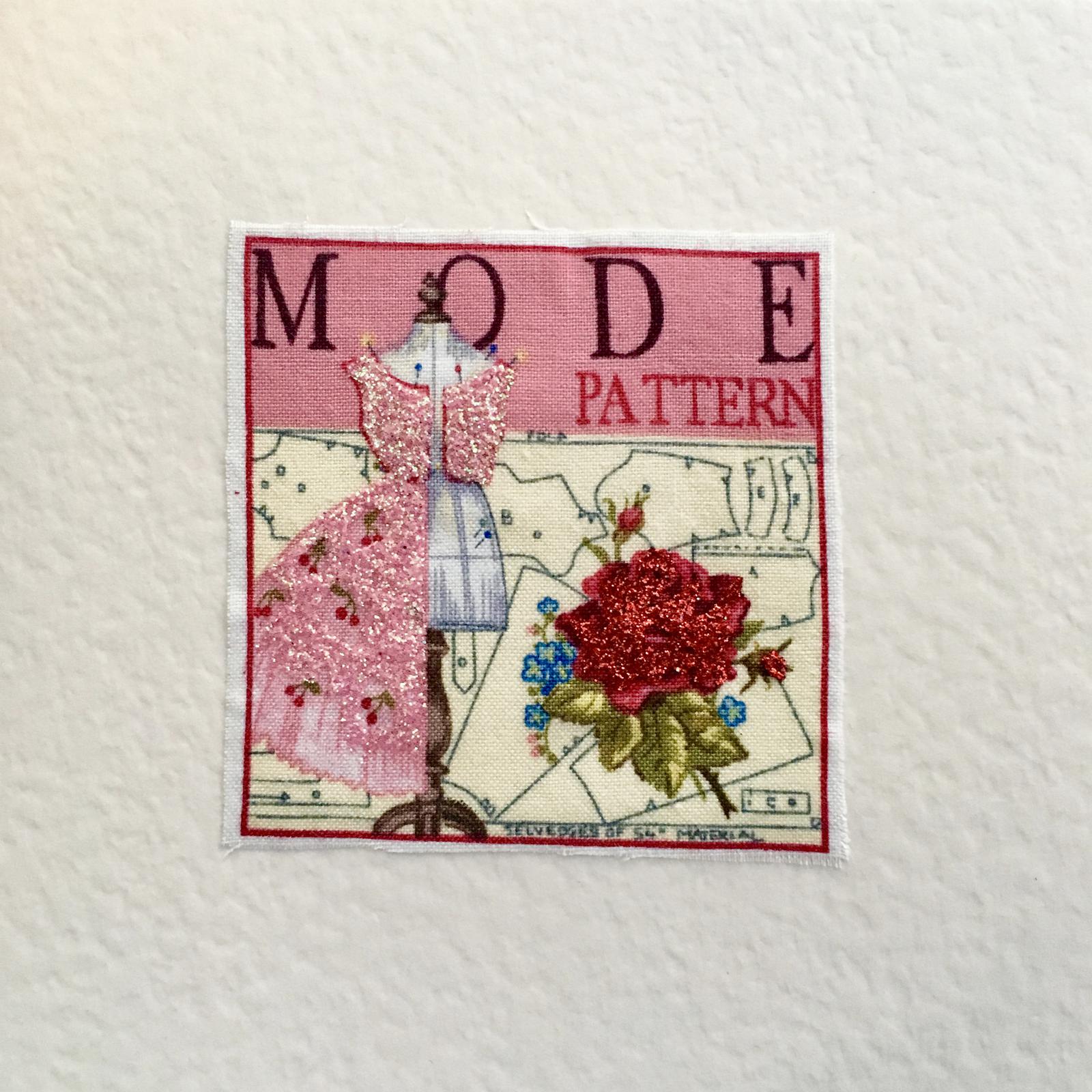 Handmade fabric and glitter cards
