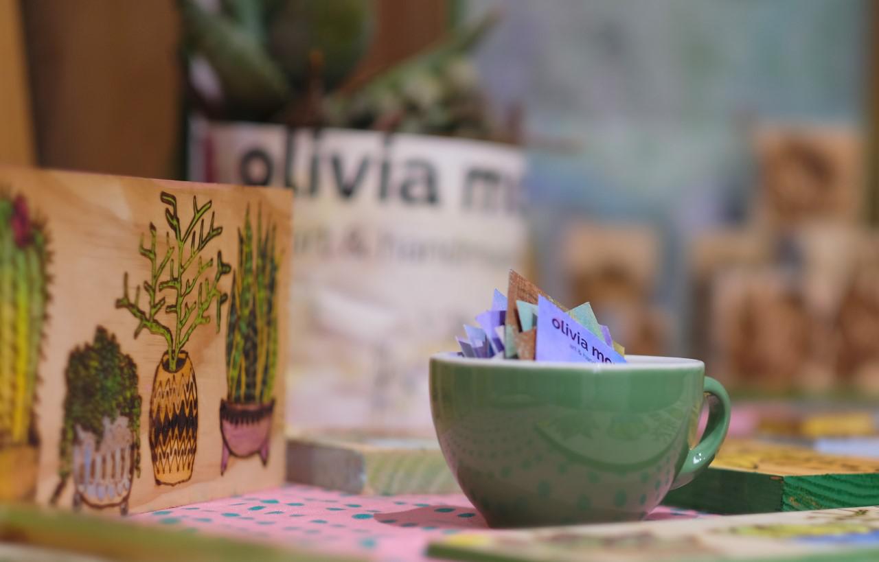 Olivia Monte Stall Display with Business Cards