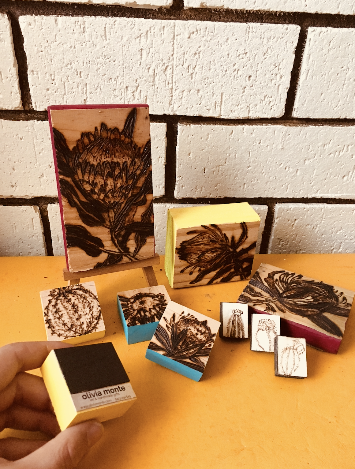 olivia monte products woodblock magnets