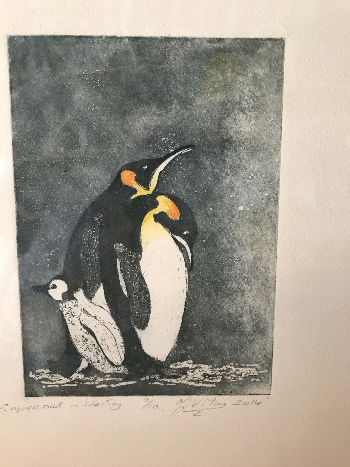 “Emperors in Waiting” Copper Plate Etching, hand pulled limited Editions.