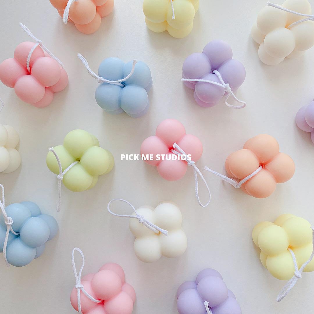 Pastel Colour Soy Wax Bubble Scented Candles