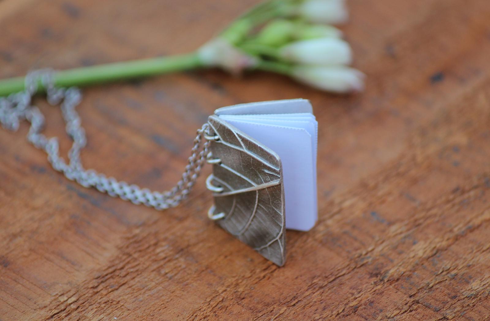Tiny Book Necklace