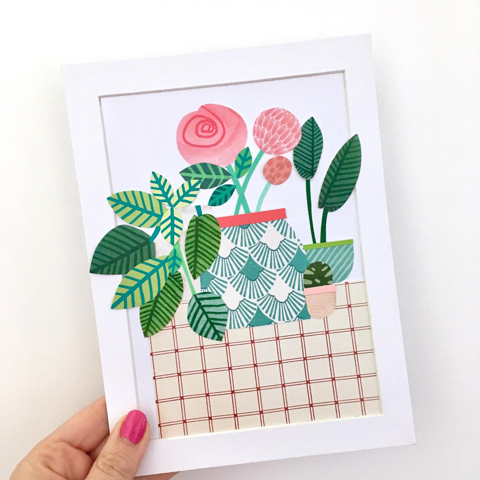 Roses Paper Collage