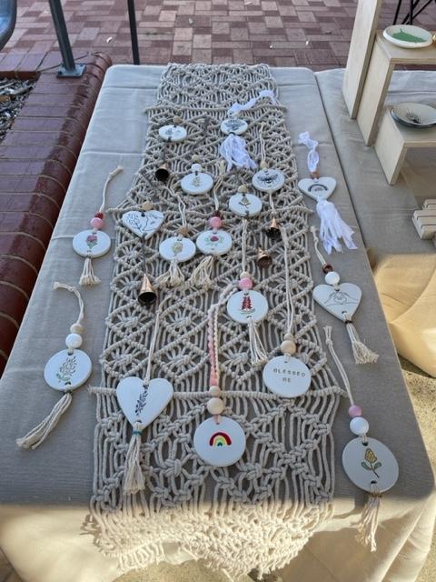 Table display - air dry clay ornaments
