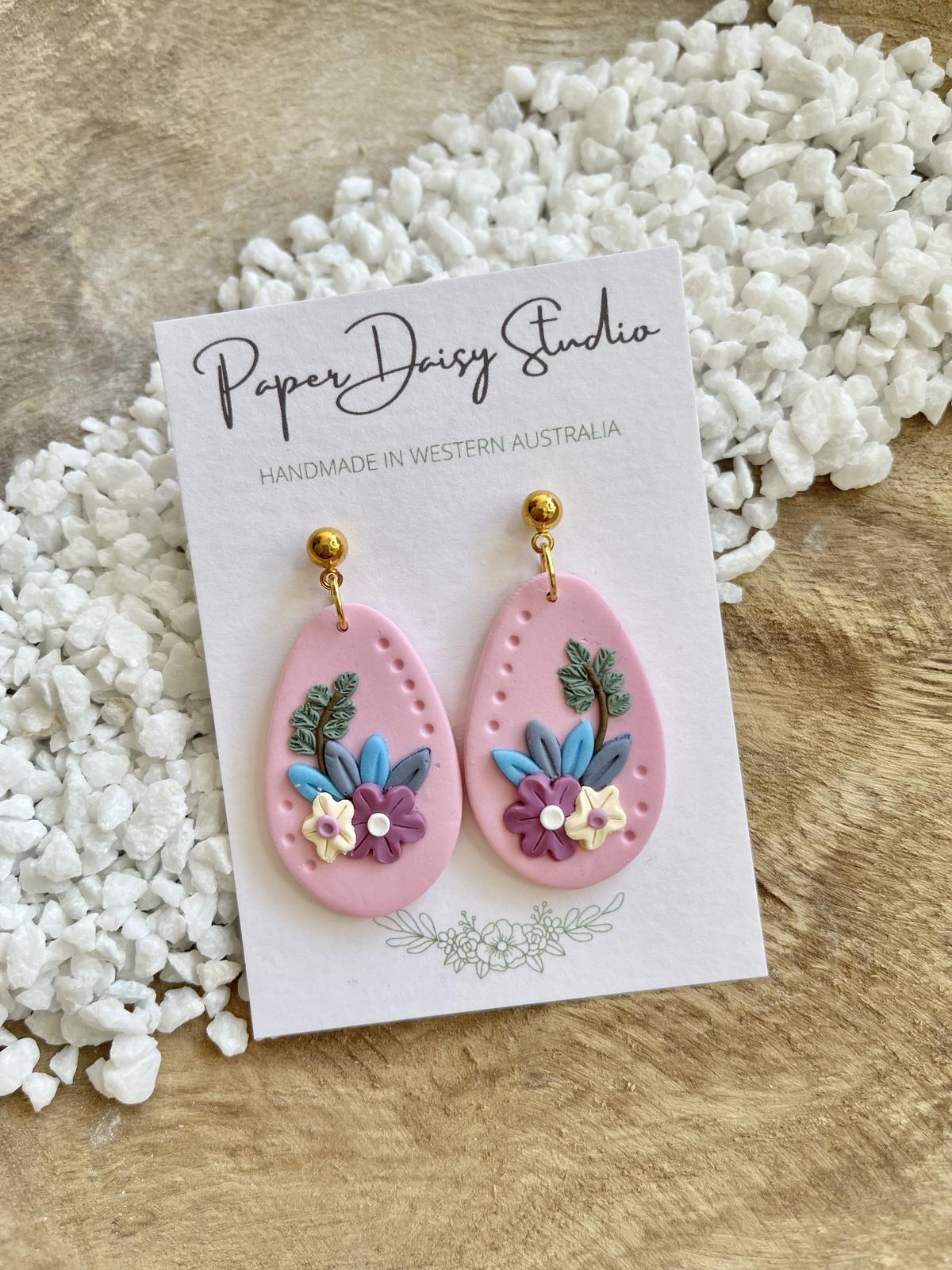 Spring Bouquet Earrings (polymer clay)