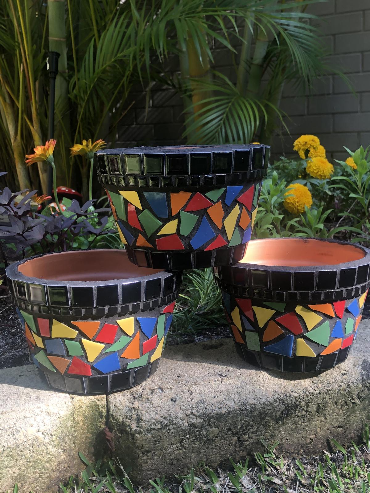 Colourful pot planters