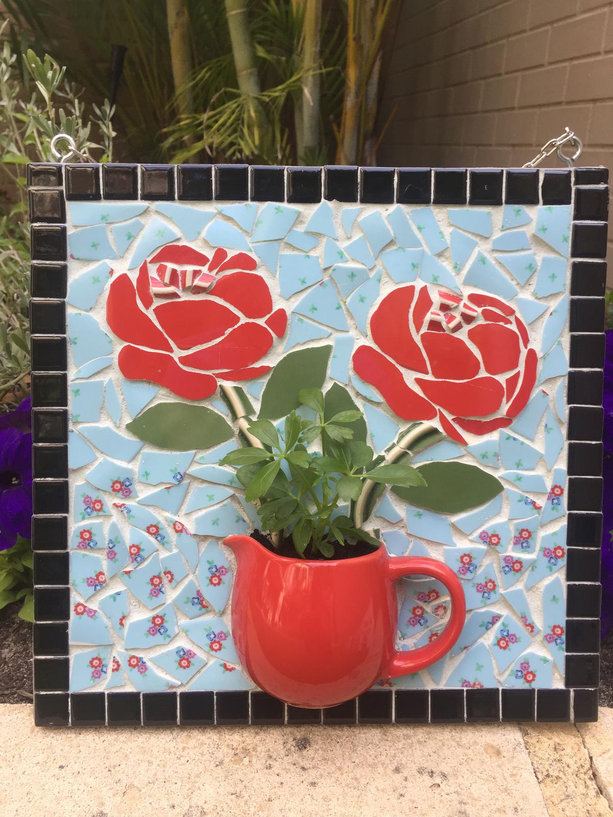 Teacup Mosaic - red