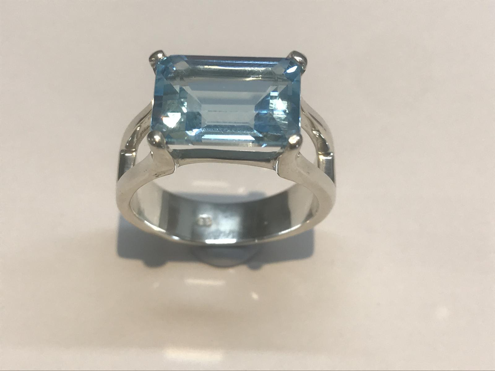 Handmade natural untreated Topaz in Sterling Silver.