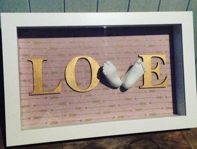 "Love" Baby Feet Framing