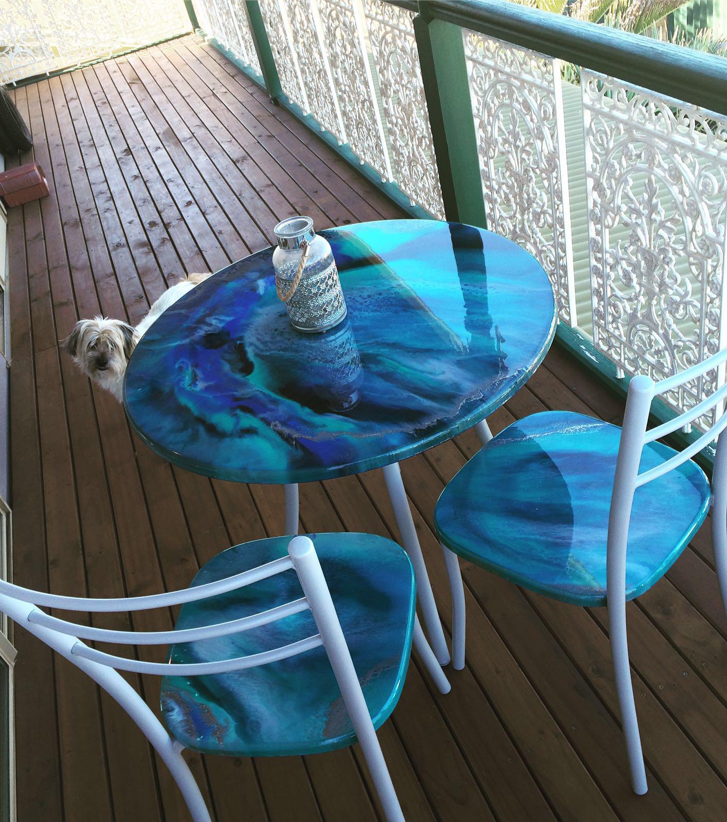 Bistro Set in Blues