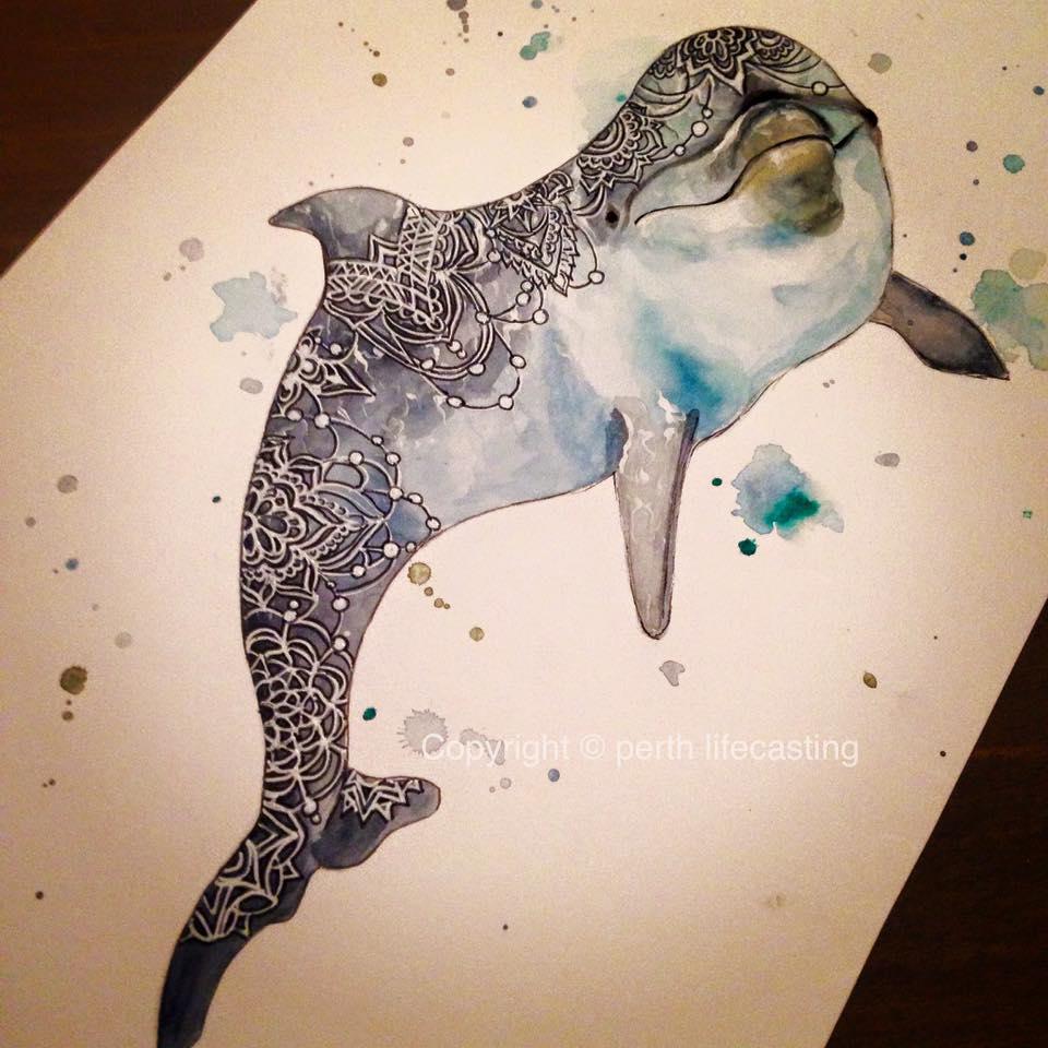Boho Dolphin Art Print
