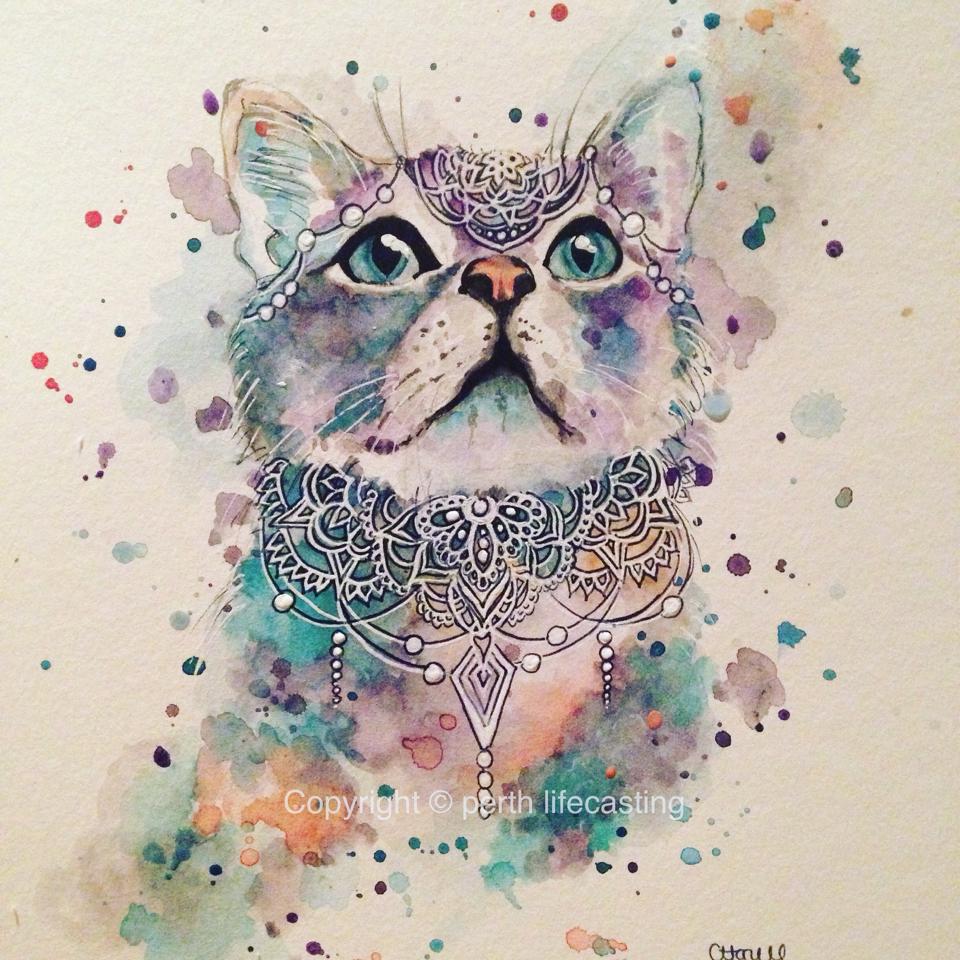 Boho Kitty Print