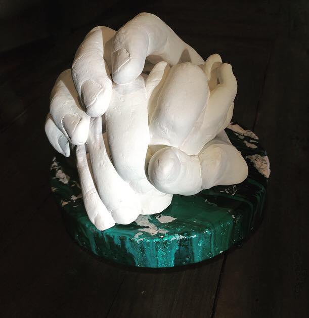 3 Hand Cast on Resin Art Plinth