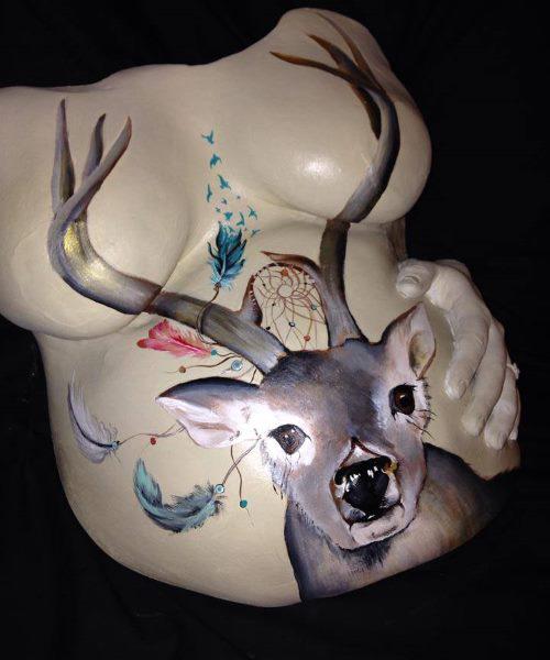 Deer Artwork Belly Cast