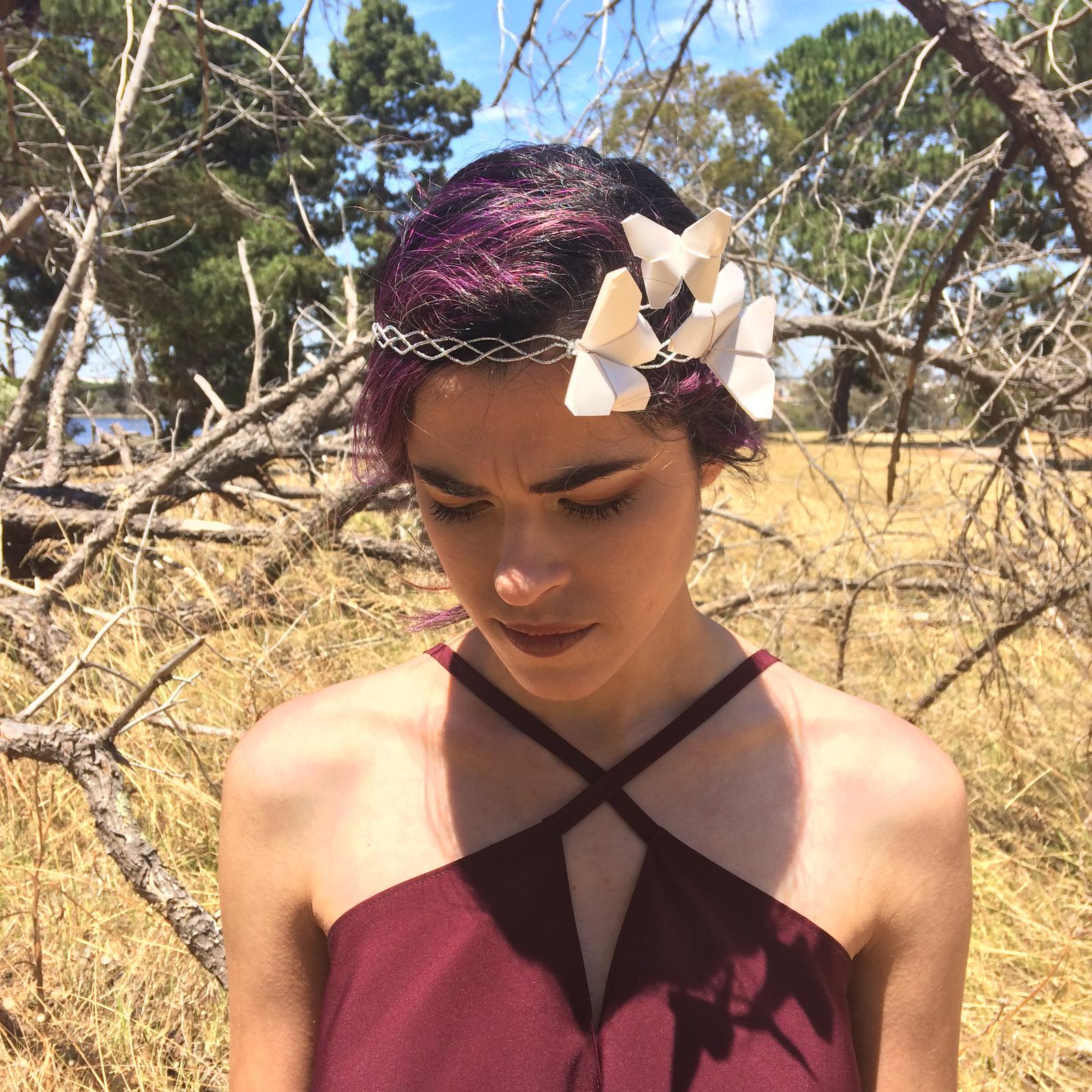 Phantom Rose Artistry, Fleeting Moments Butterfly Origami Crown