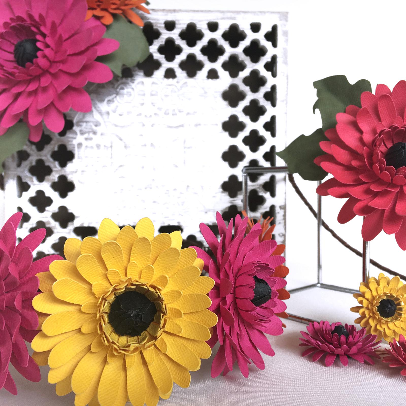Paper Flower Gerbera Range Hair Accessories, Phantom Rose Artistry
