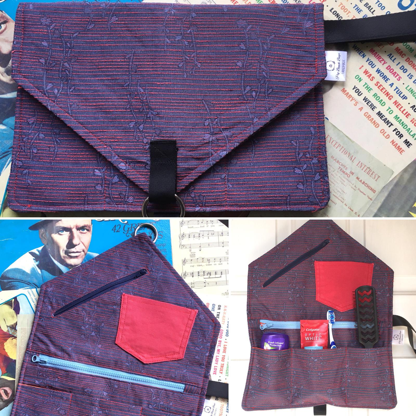 Hanging Toiletry Bag - Envelope Clutch style