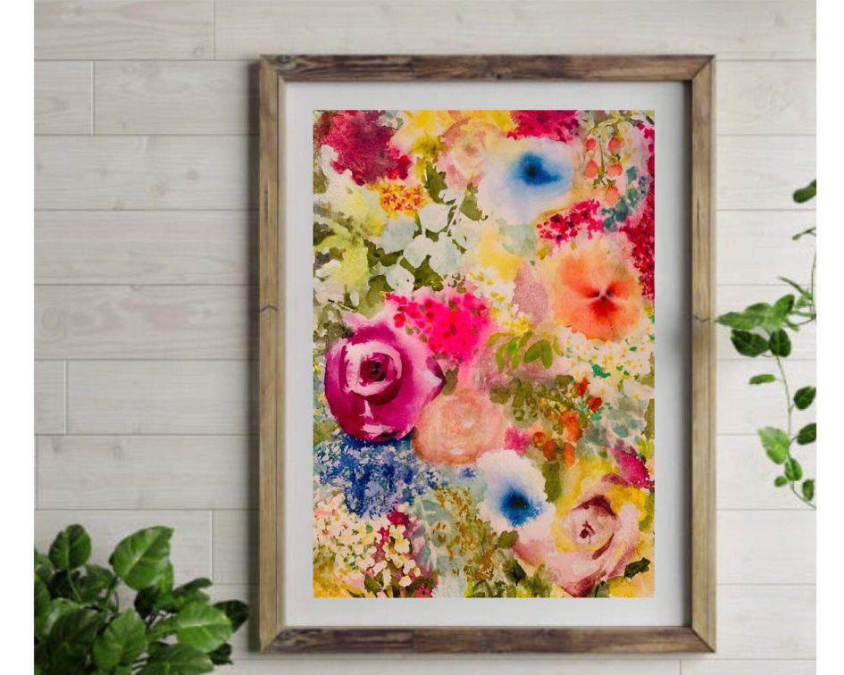 Bright floral in frame