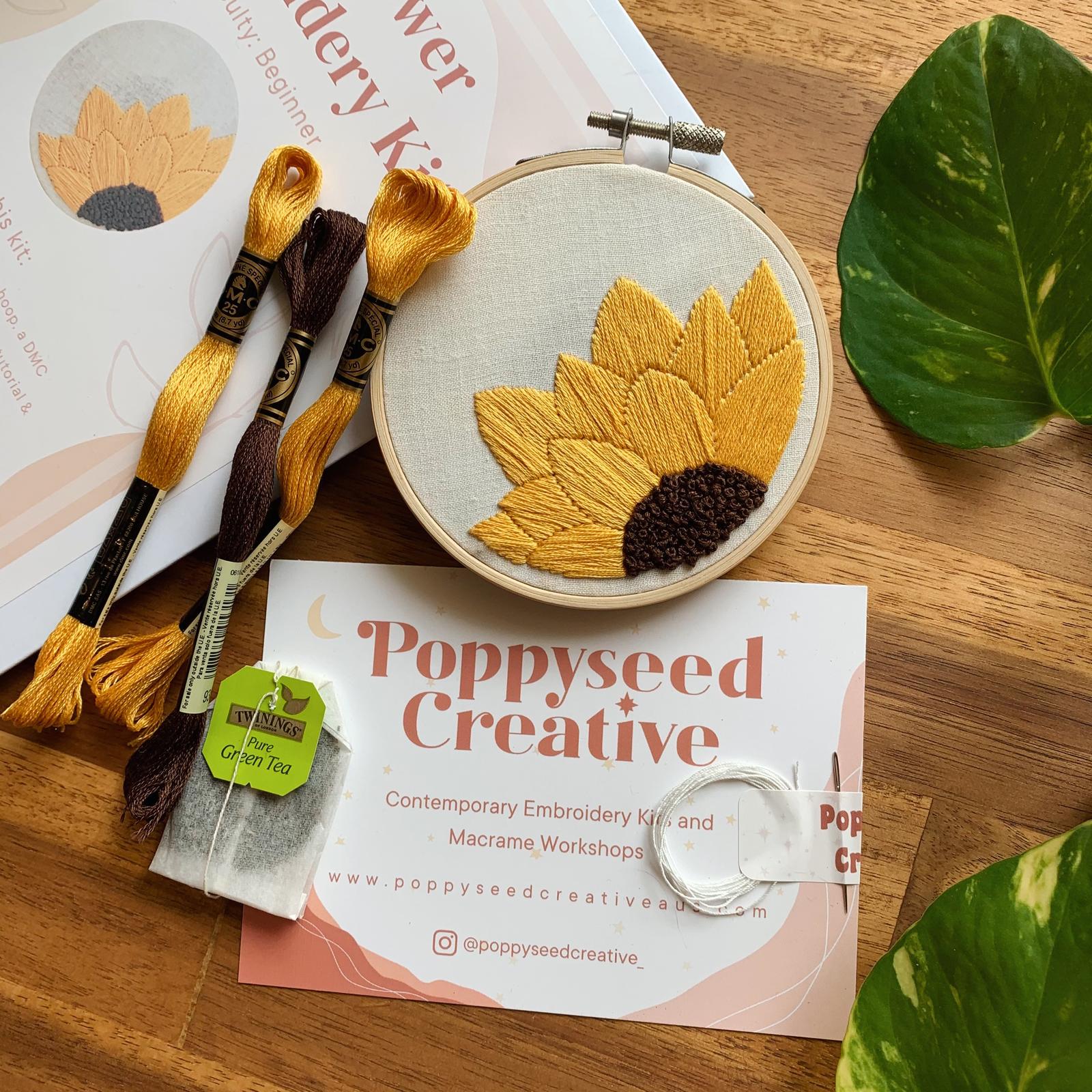 Sunflower Embroidery Kit