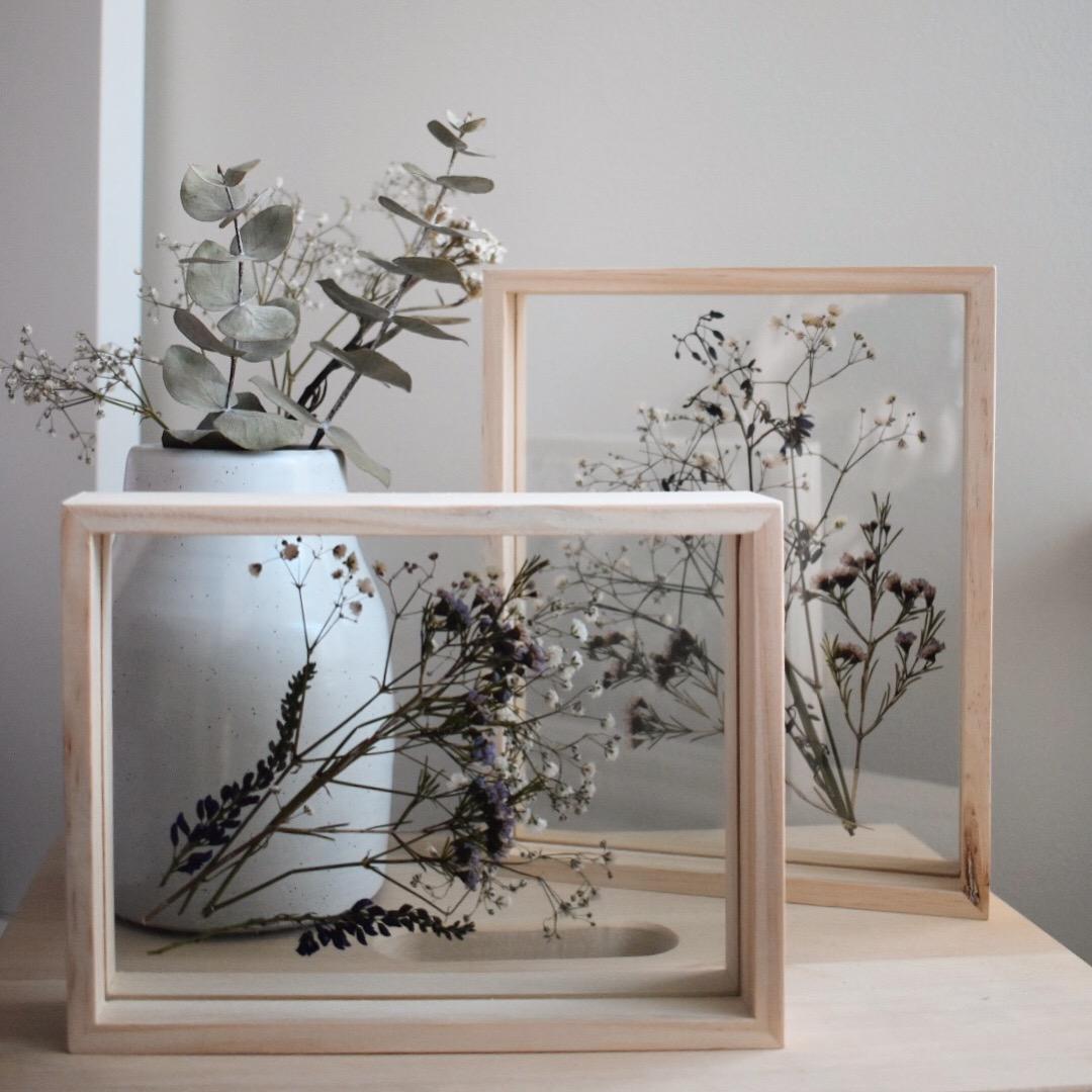 Wooden frames, baby’s breath