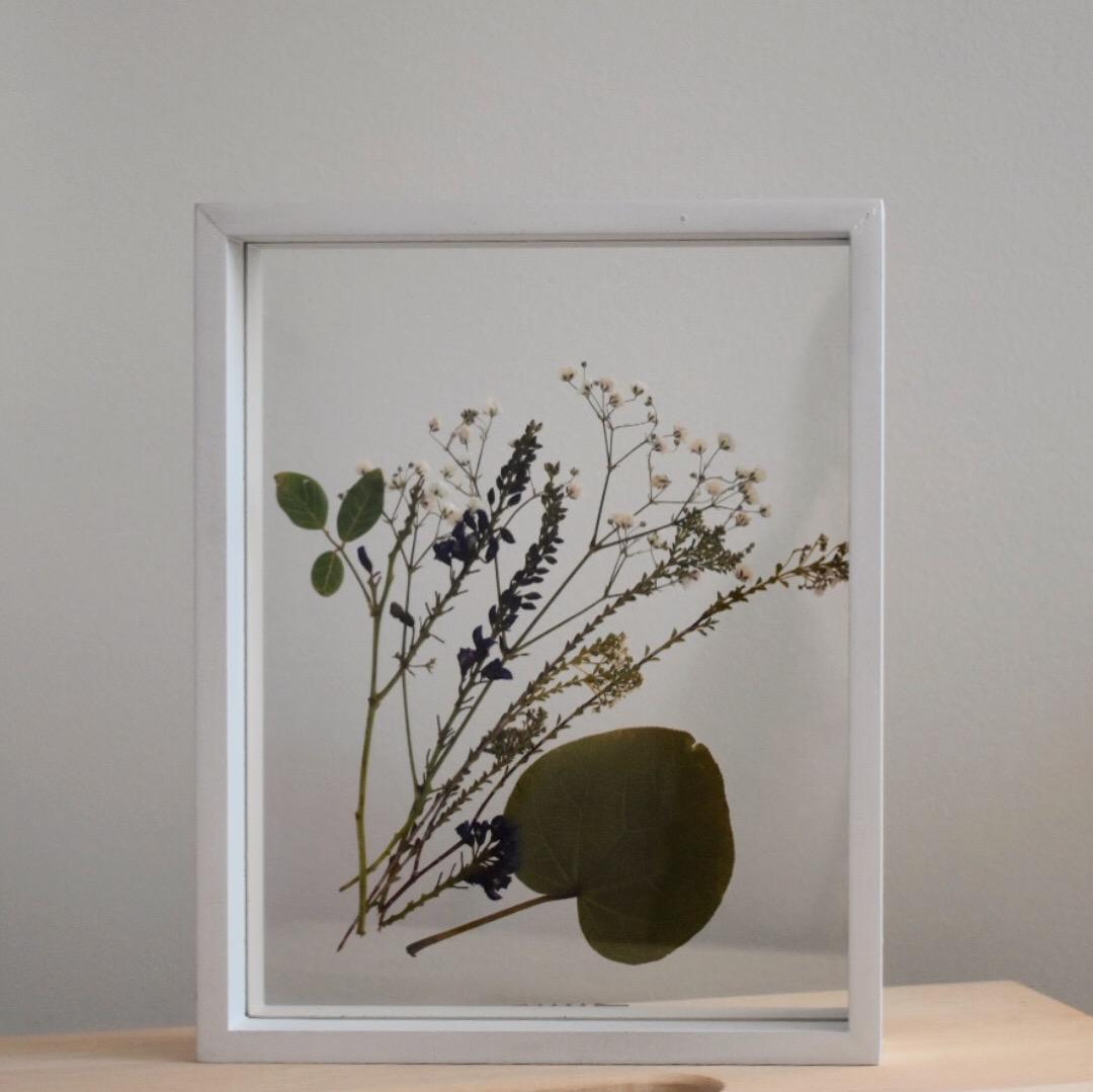 White frame, mixed design