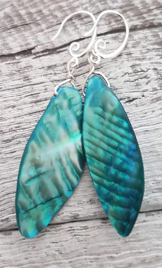 Handmade Mother of Pearl Silver Boho Earrings