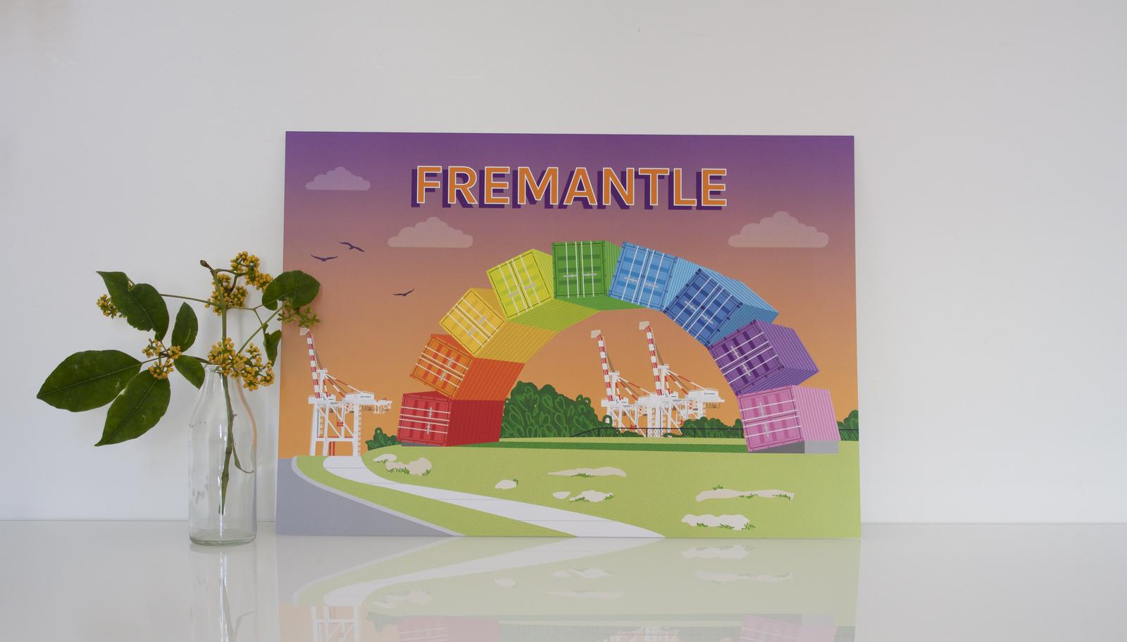 Fremantle Rainbow Container Print