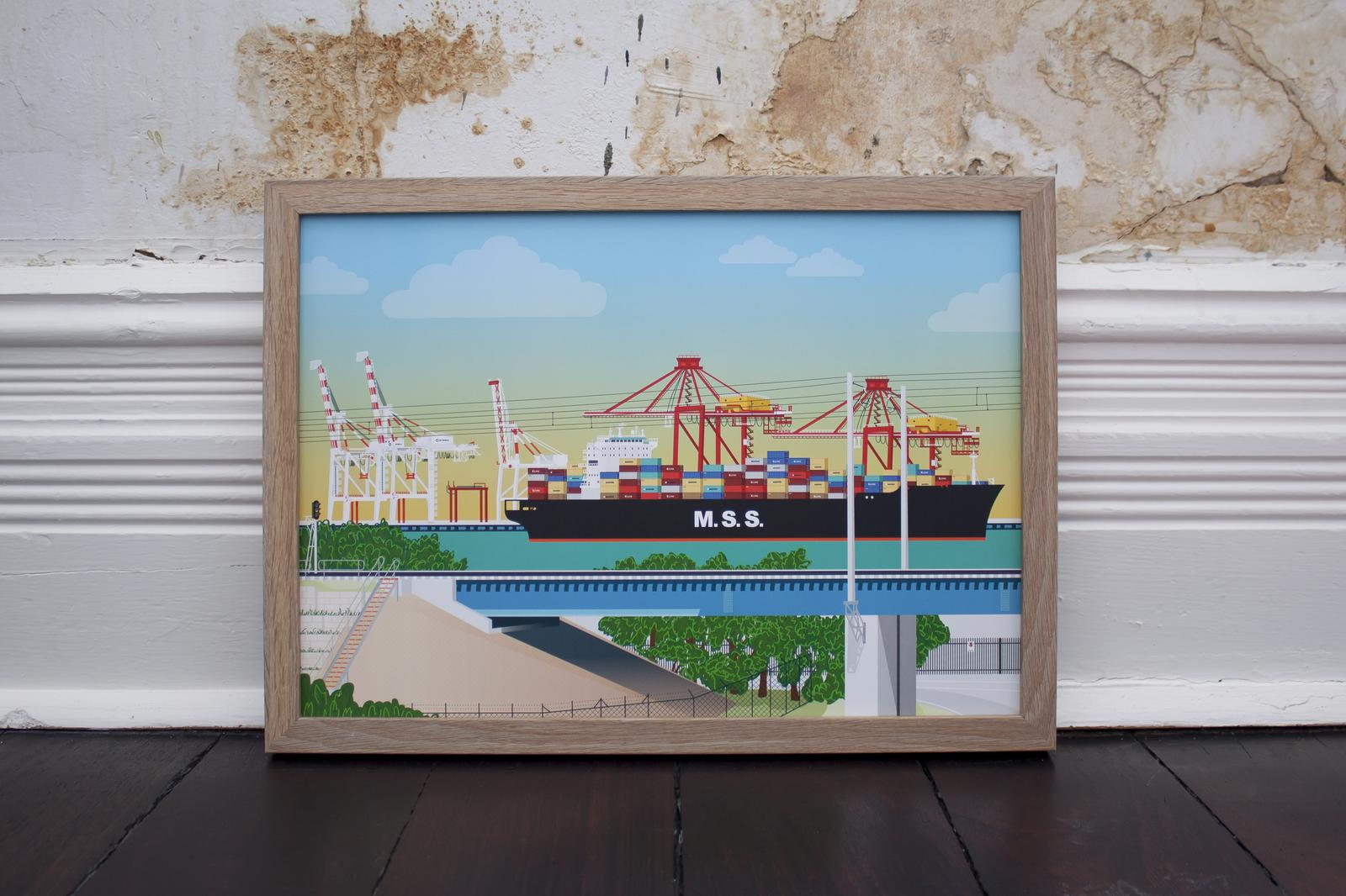 Fremantle Wharf Print