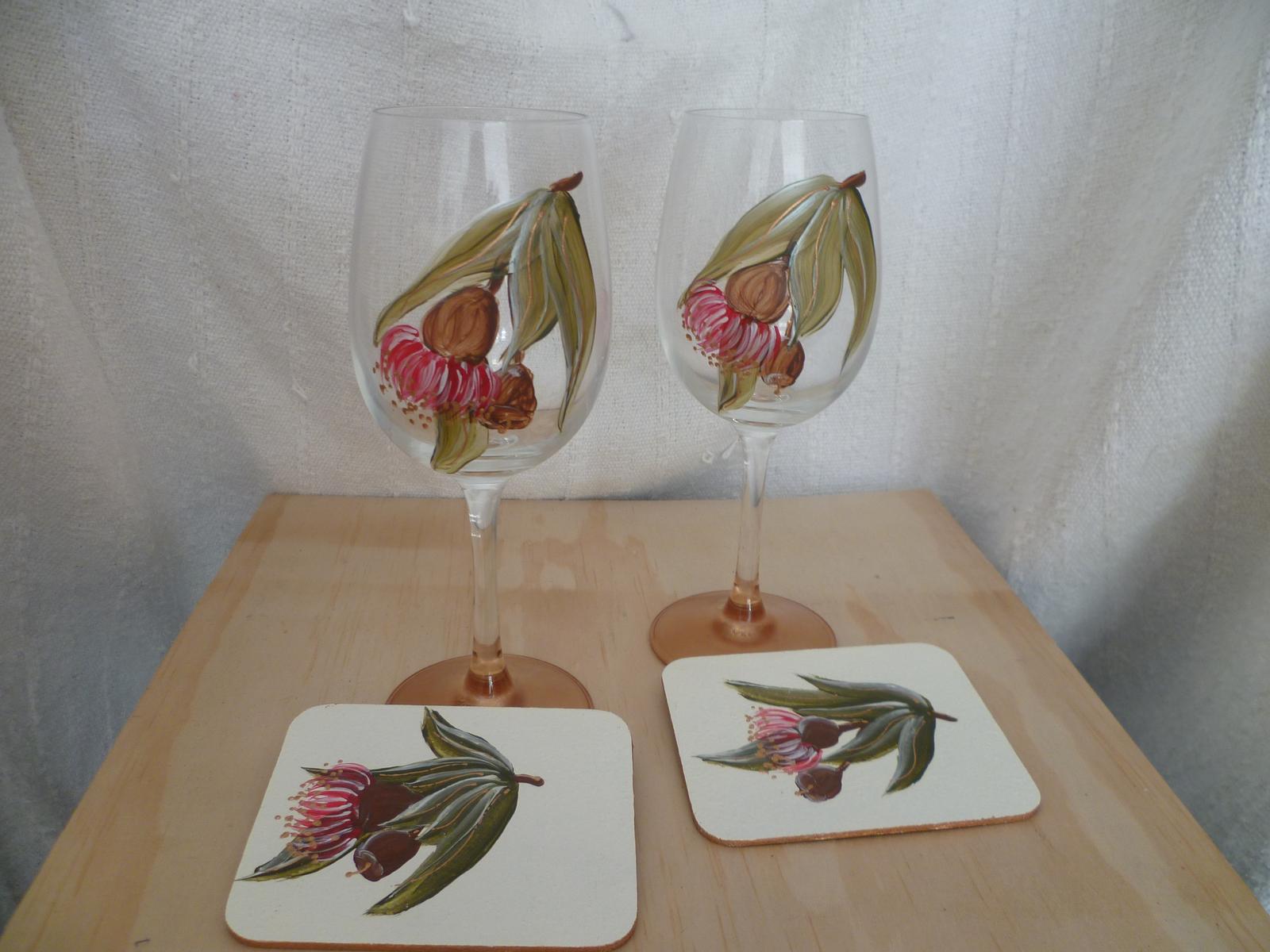 Gumnut Glasses and coasters