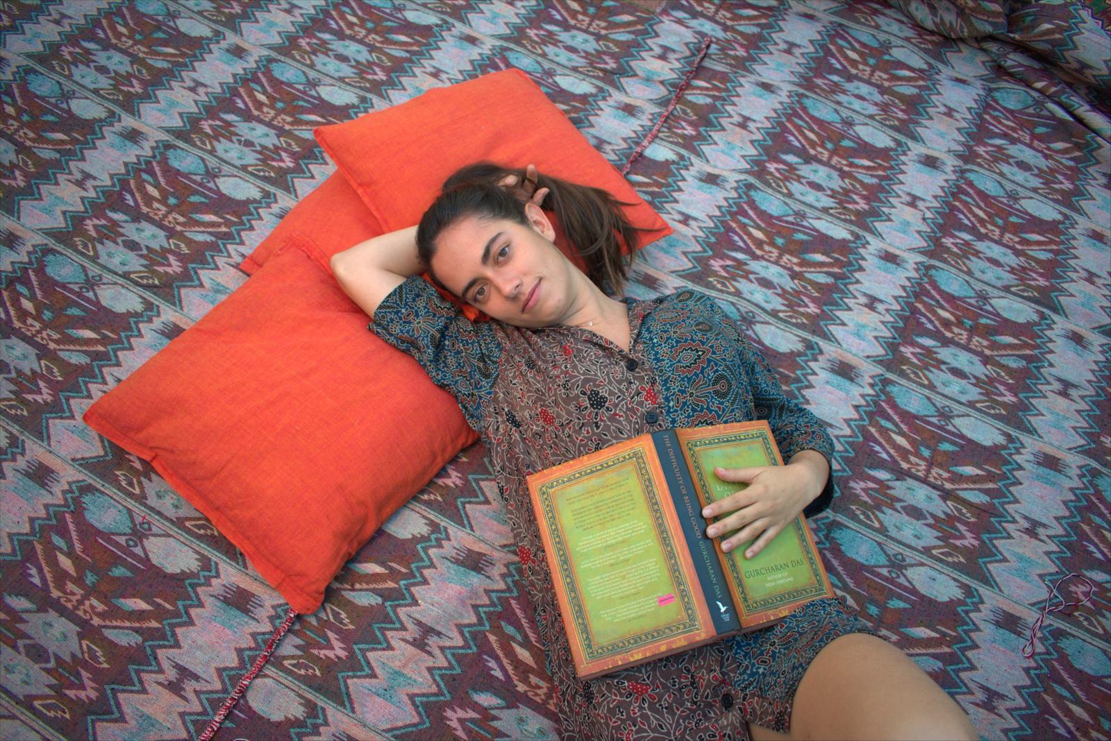 TULSI Dual print shirt dress