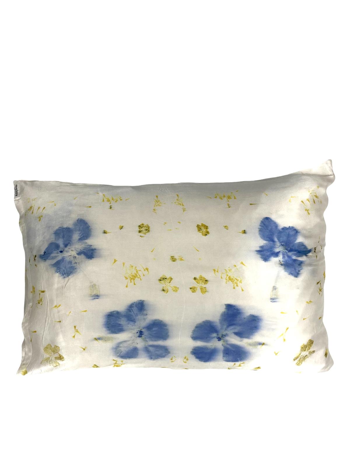 Homegrown florals, peace silk pillow case