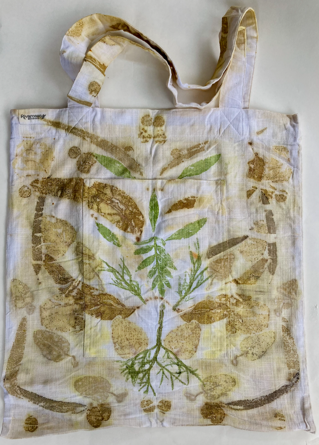 Hemp/Linen Blend, Eucalyptus Tote bag