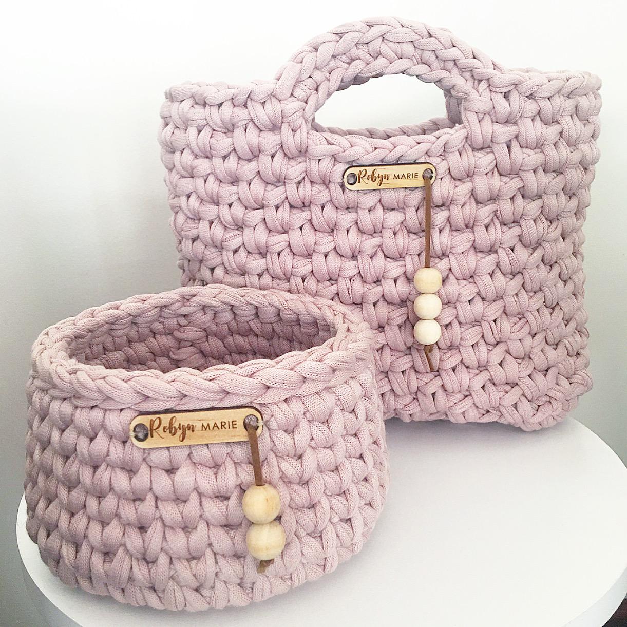 Crochet bag and planter