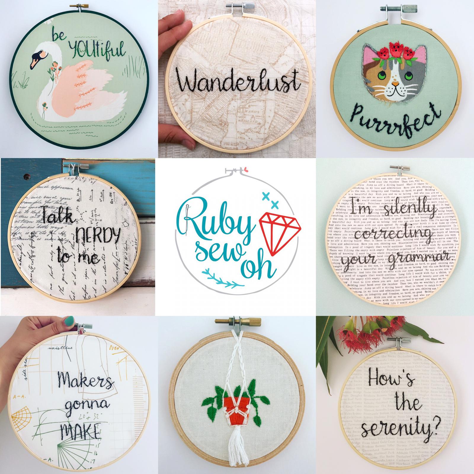 Embroidery hoop art for the home