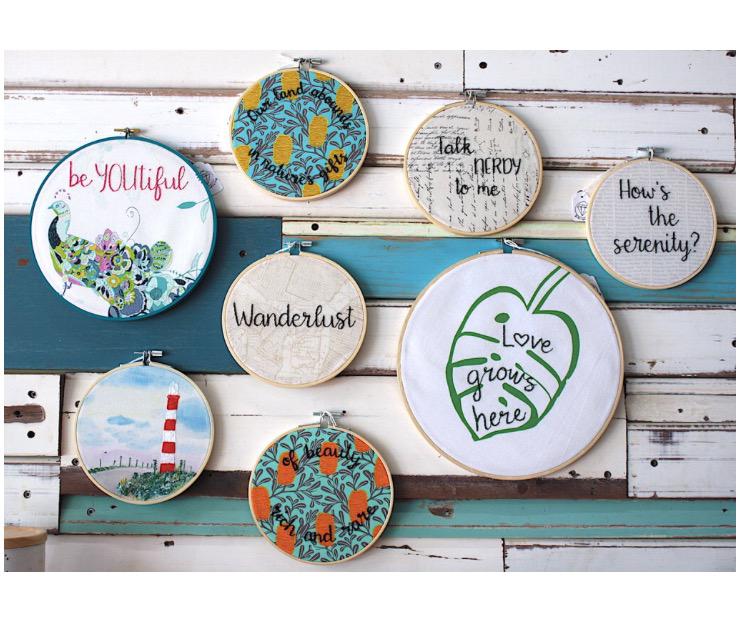 Embroidery hoop art home decor