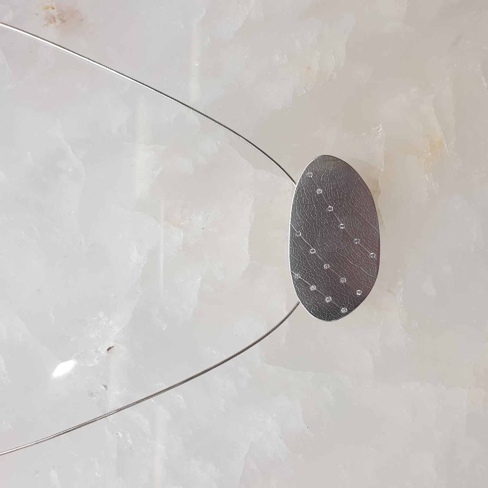 Sterling Silver and White Topaz Pendant
