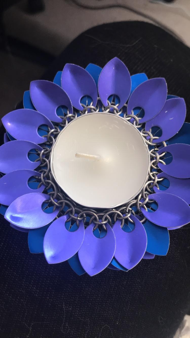 Open Lotus Candle Holder