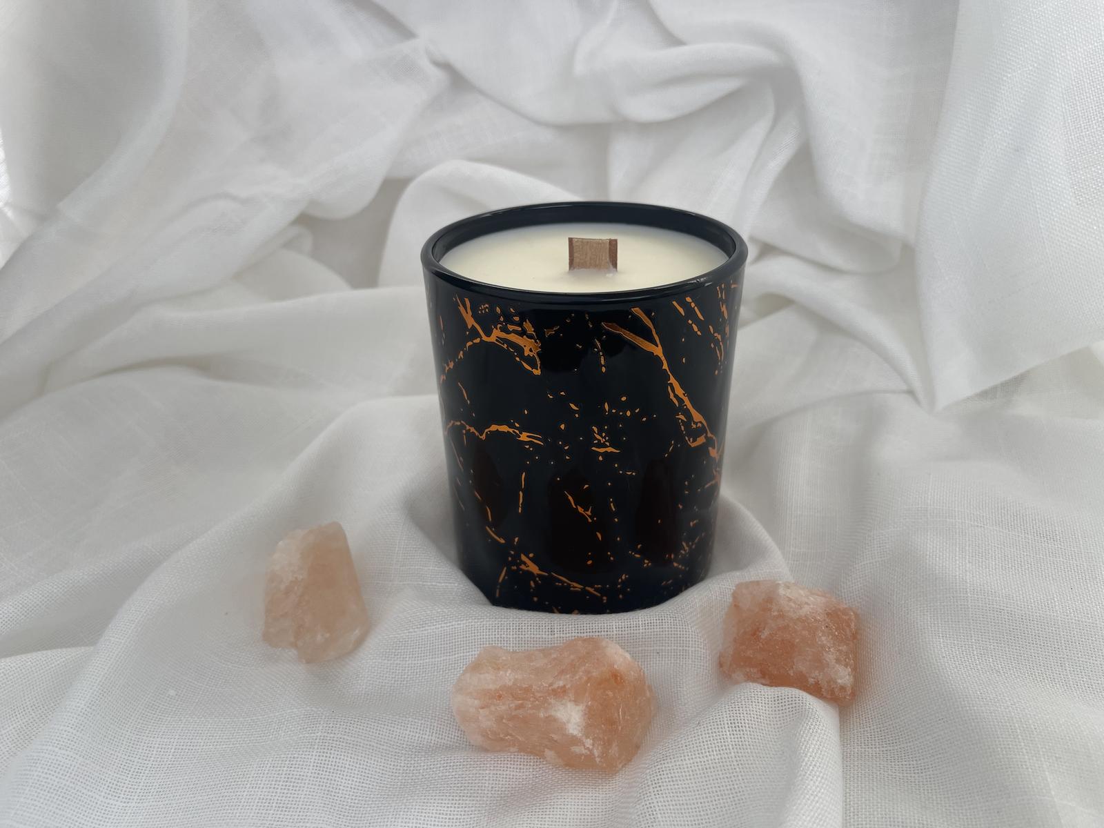 Black & Gold Marble Jar
