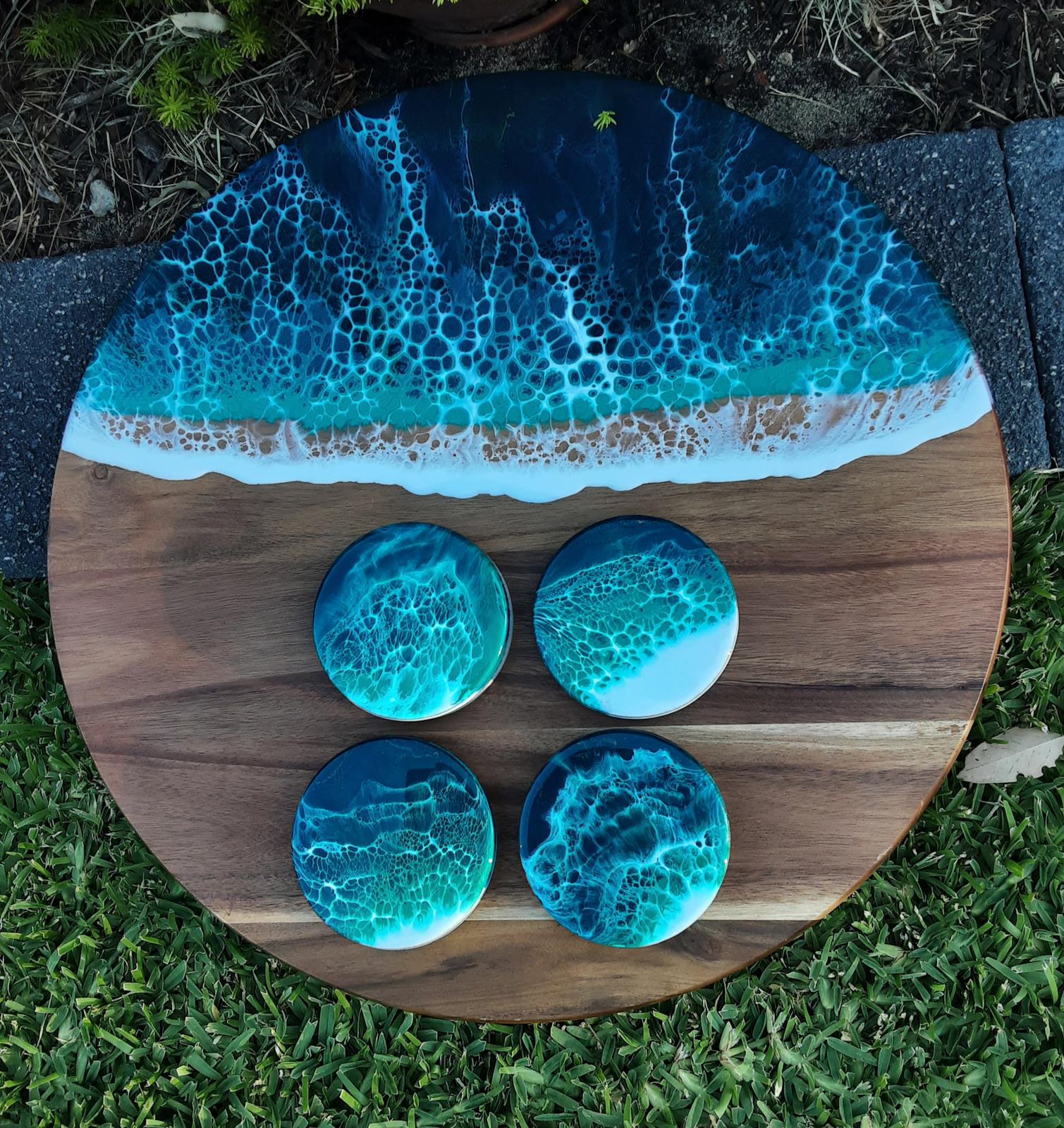 Lazy susan and coasters